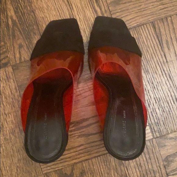 Celine Red/Black Heels - Picture 4 of 10